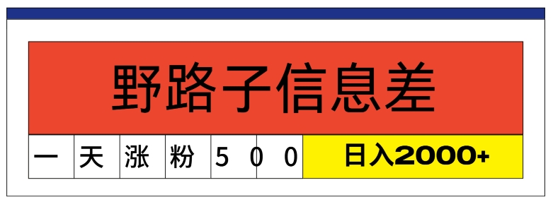 全新《1000个野路子信息差》新模式，字幕视频，单独著作暴粉5000 ，新手快速上手-优知网