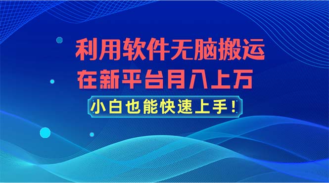 利用软件无脑搬运，在新平台月入上万，小白也能快速上手-优知网