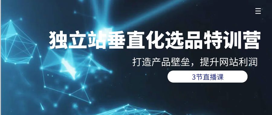 自建站-垂直领域选款夏令营，打造出产品壁垒，提升关键词盈利-优知网