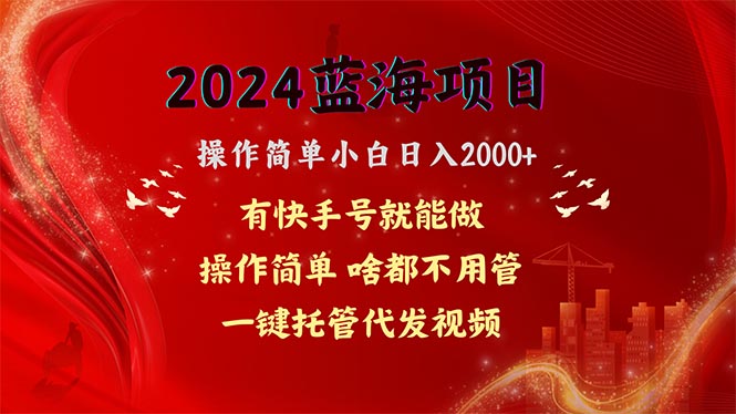 2024蓝海项目，百度云盘引流，使用方便新手日入2000 ，一键代管代发货短视频，…-优知网