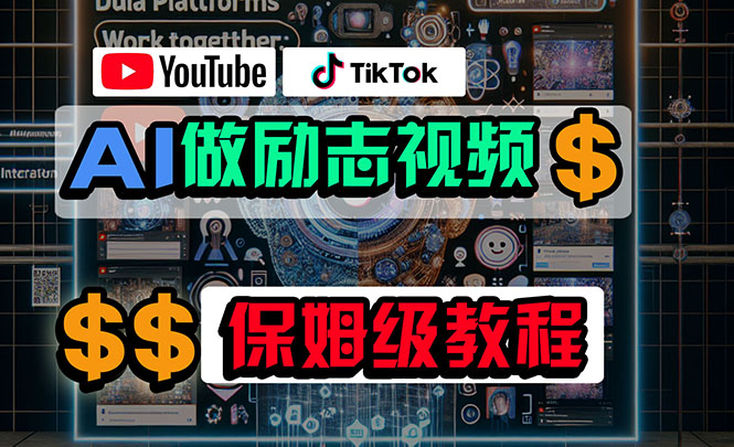 利用AI制作励志视频，在YouTube和TikTok赚钱，小白可做-优知网