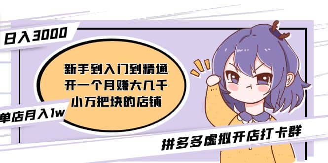 拼多多虚拟开店打卡群：入门到精通（昨日群里有小伙伴3000+）2月26更新-优知网