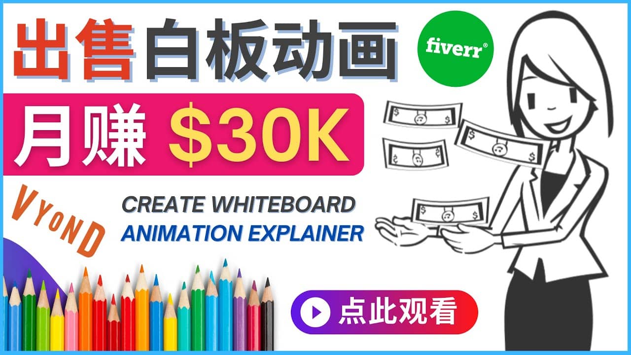 如何用最简单制作白板动画（WhiteBoard Animation）月赚3万美元-优知网