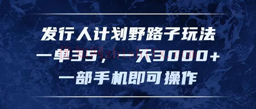 发行人计划野路子玩法，一单35，一天3000+，一部手机即可操作-优知网