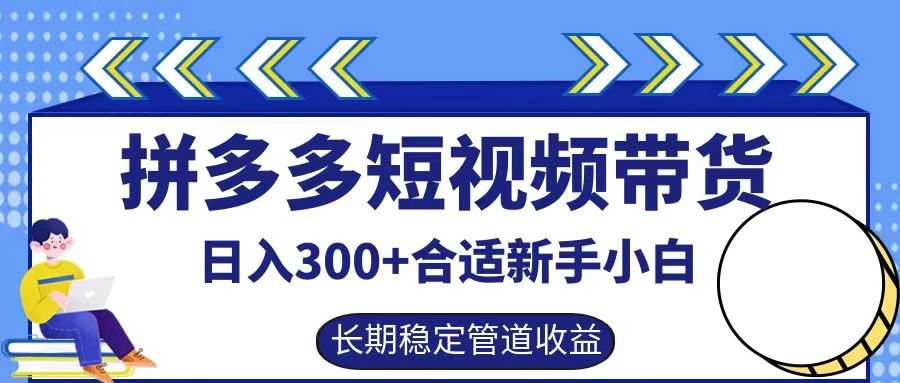 拼多多短视频带货日入300+保姆级实操账户展示-优知网