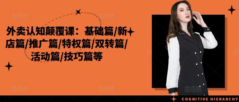 外卖认知颠覆课：基础篇/新店篇/推广篇/特权篇/双转篇/活动篇/技巧篇等-优知网