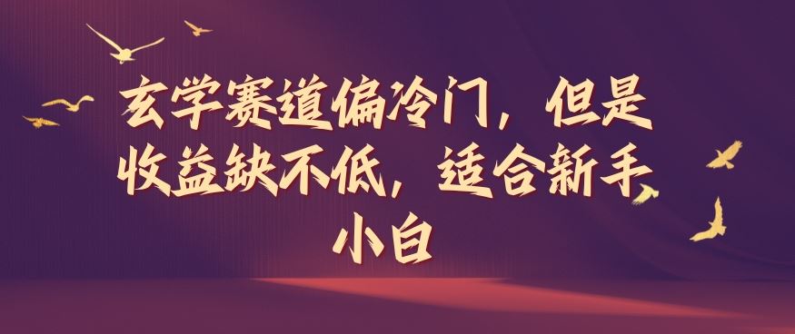 玄学赛道偏冷门，但是收益缺不低，适合新手小白【揭秘】-优知网